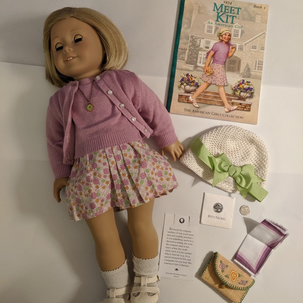 Kit Kittredge American Girl Doll w/ 3 outfits MINT